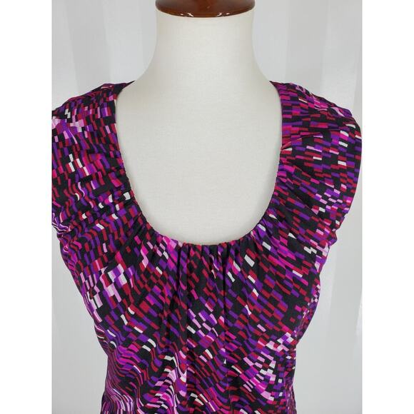 Unlisted by Kenneth Cole Artistic Purple and Pink Fitted Tank - Picture 5 of 8
